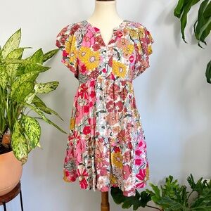 NWT Umgee Retro Floral Sundress, Bohemian